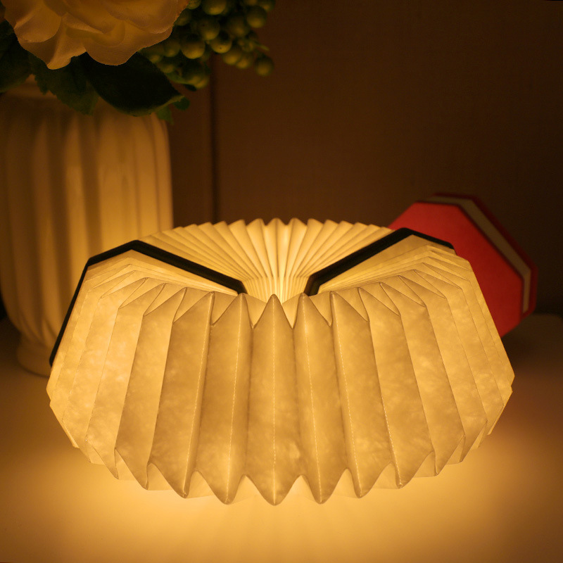 MDNL0051-3D Portable Led Wooden Book Night Light
