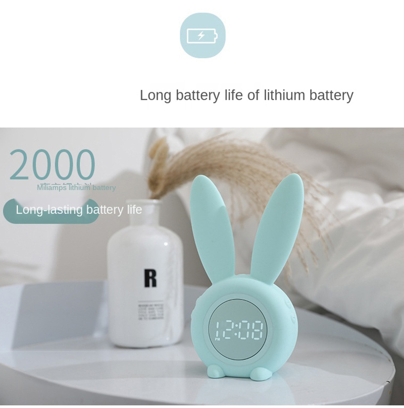 alarm clock rabbit rabbit small night light 7