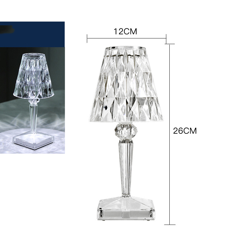 diamond usb rechargeable acrylic night light 8