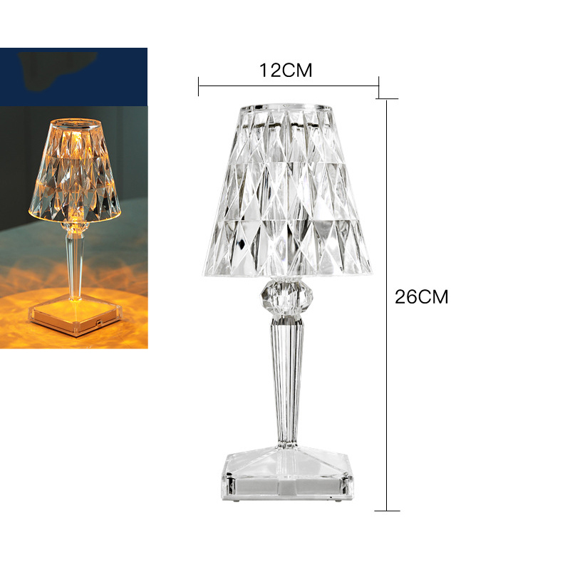 diamond usb rechargeable acrylic night light 9
