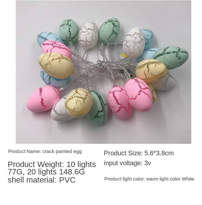 easter egg wreath decorative light string 8