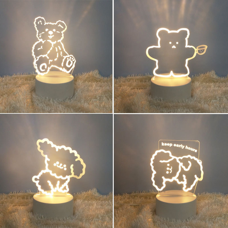 MDNL0049-Led 3D Cute Little Bear Night Light