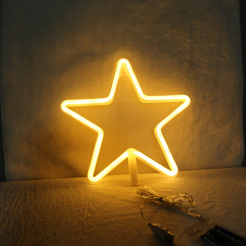 MDNL1005-Led Creative Star Moon Love Usb Neon