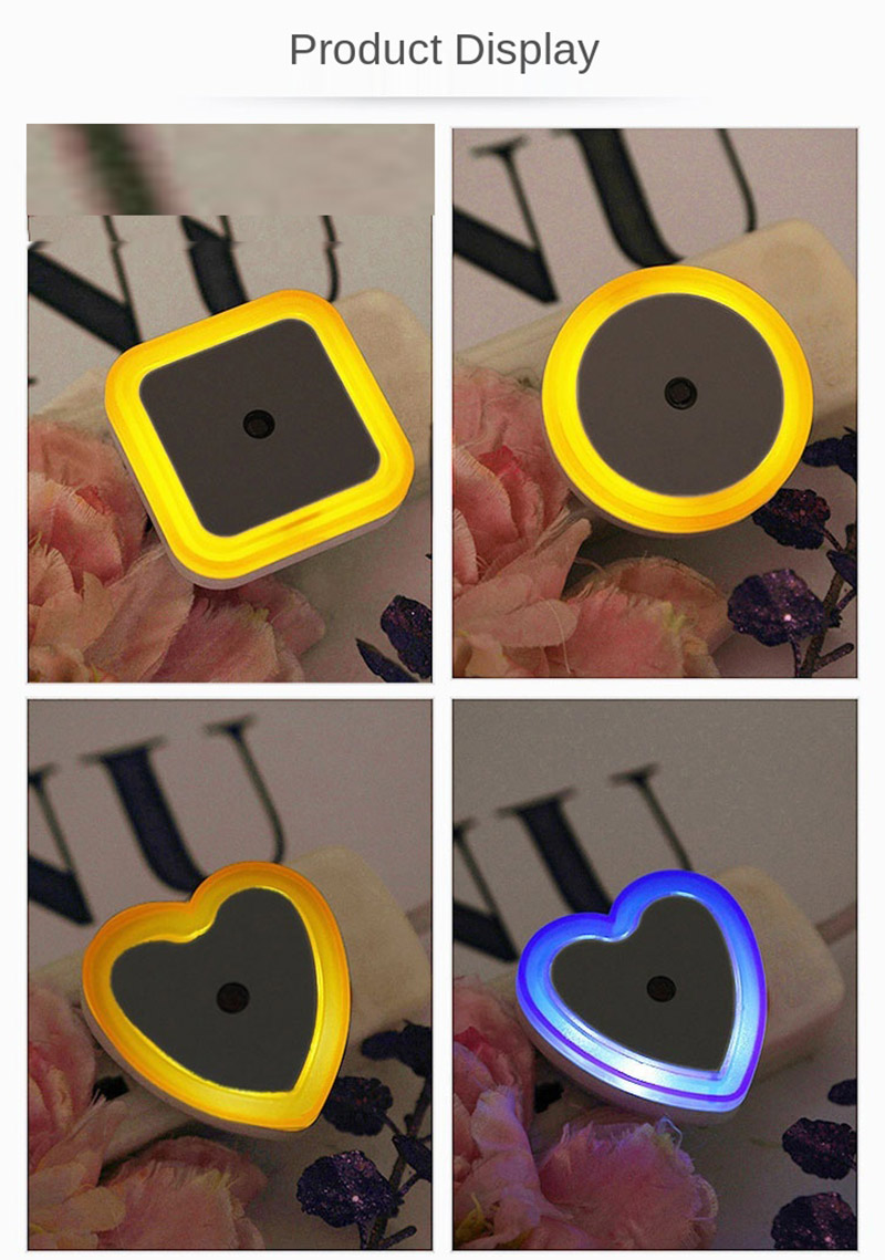 led mini square plug cool little night light 6