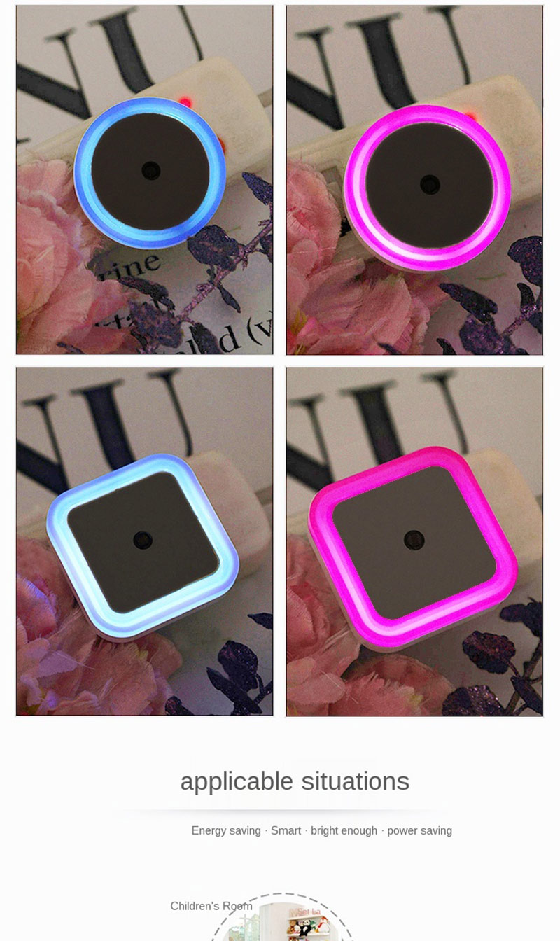 led mini square plug cool little night light 7