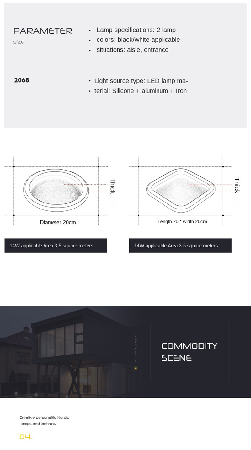 led modern simple warm ceiling light 8