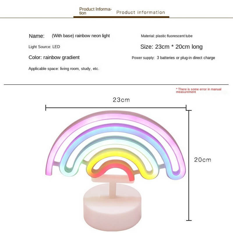 led rainbow decorated neon lights 6