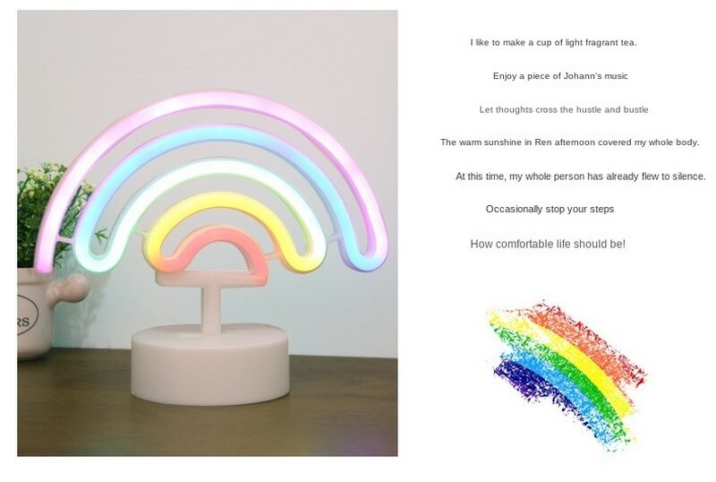 led rainbow decorated neon lights 7