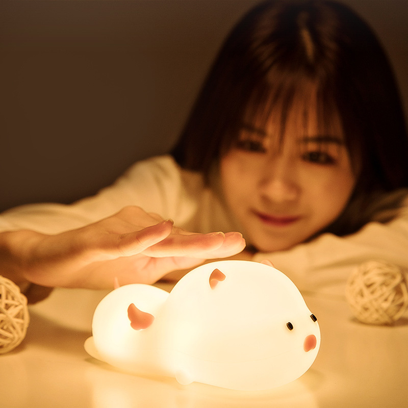 MDNL0027-Led Silica Gel Pig Night Light