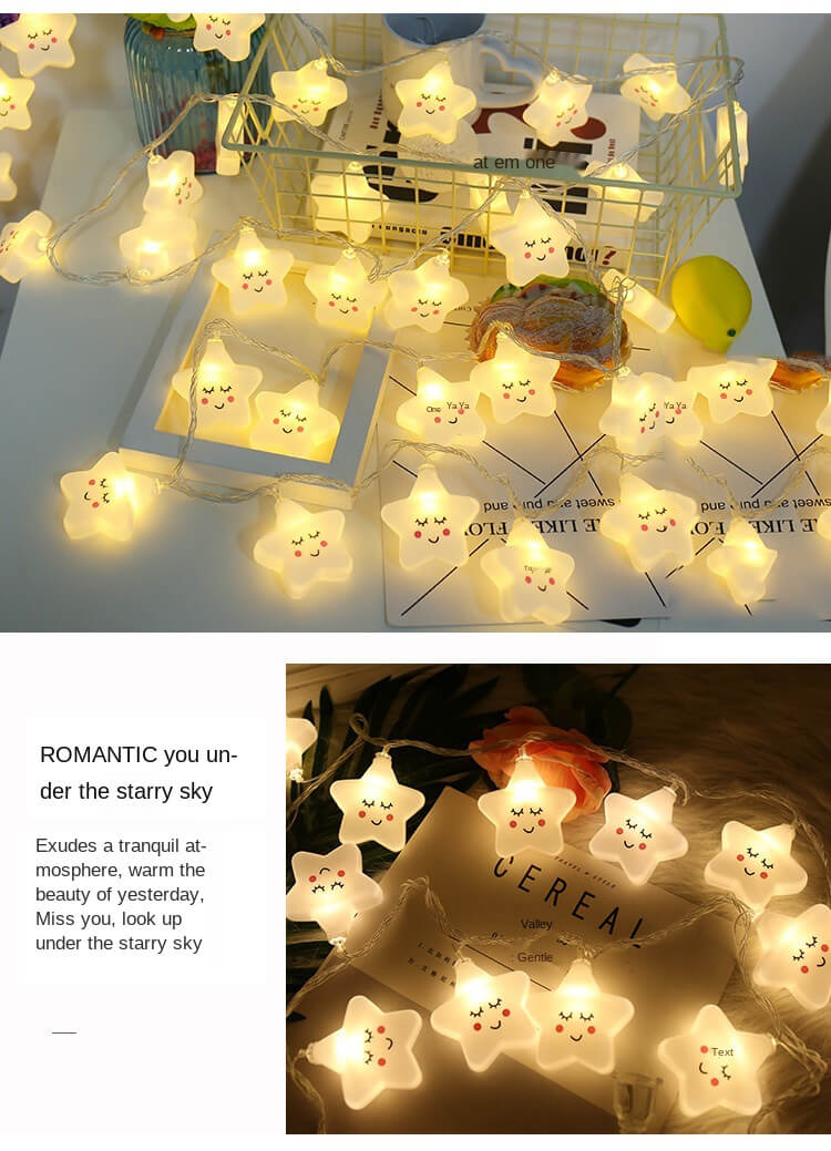 led smiling star festive decorative lights 7