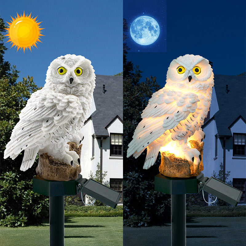MDOL0003-Led Solar Powered Owl Outdoor Garden Light