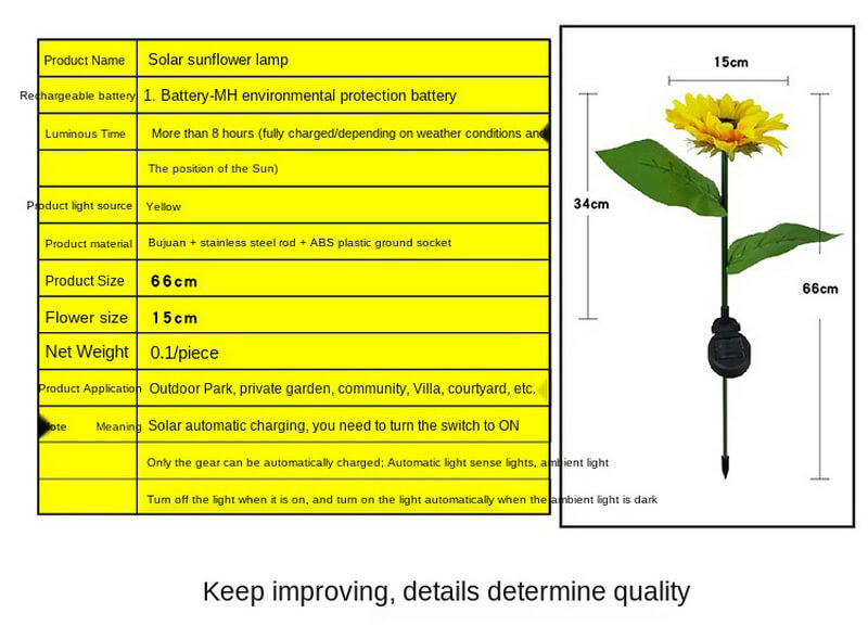 led solar sunflower festival outdoor lights 7