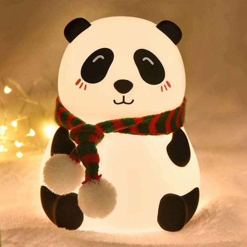 MDNL0025-Silica Gel Color Changing Panda Night Light