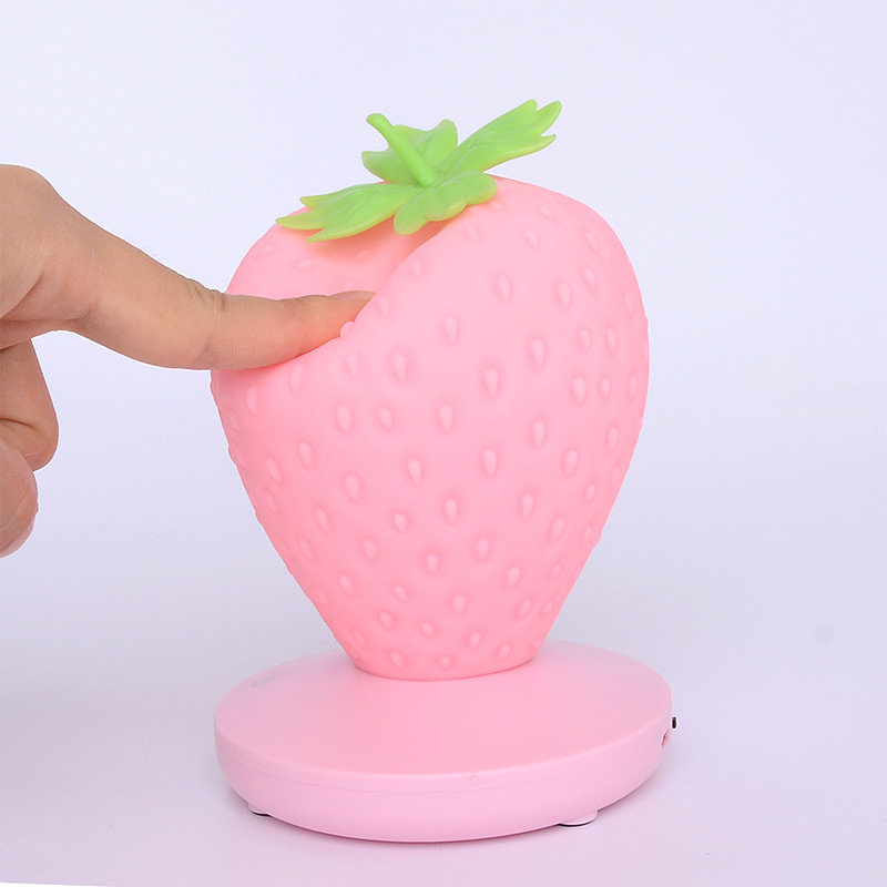 usb strawberry silicone night light 7