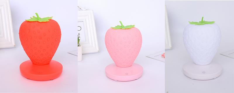 usb strawberry silicone night light 9